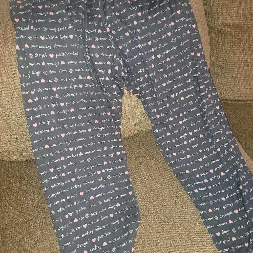 Gray and Pink Pajama Set with Cozy Fit